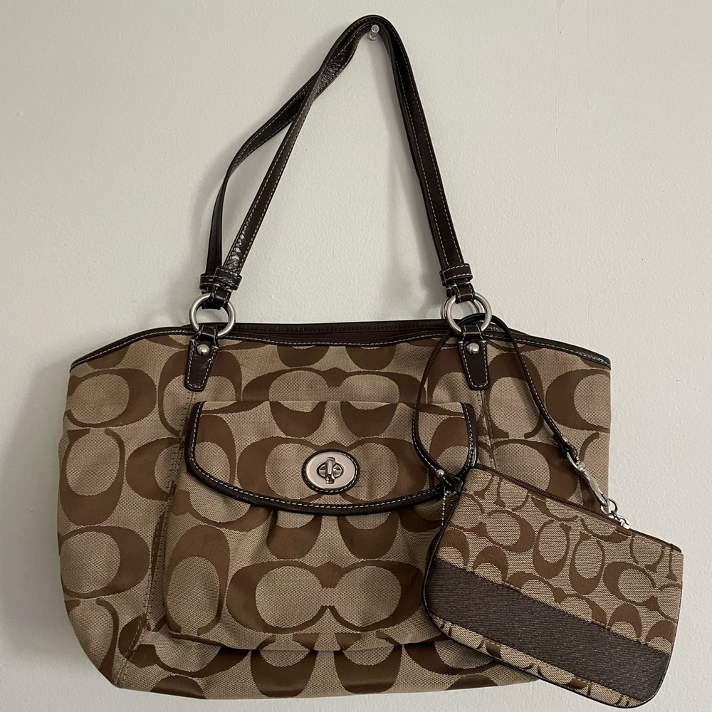 Vintage Coach Bag and Wristlet Set